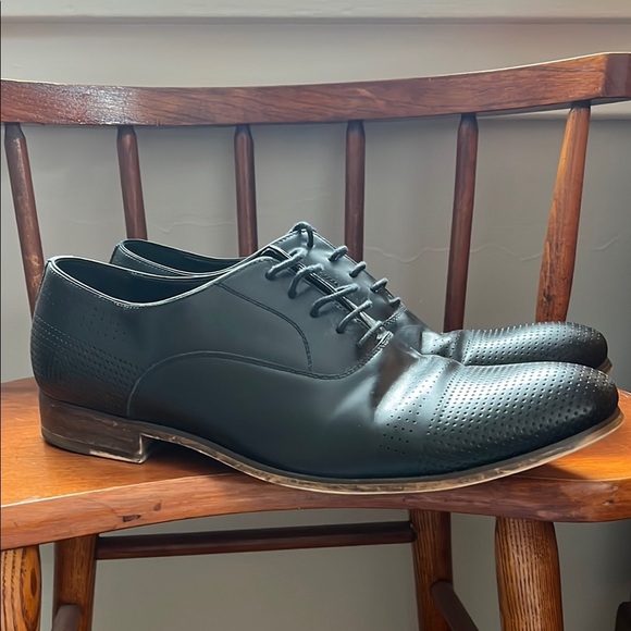 Kenneth Cole New York Other - Kenneth Cole Shoes Men’s Dress Oxford Cha-Raid Black Leather Cap Toe Size 11